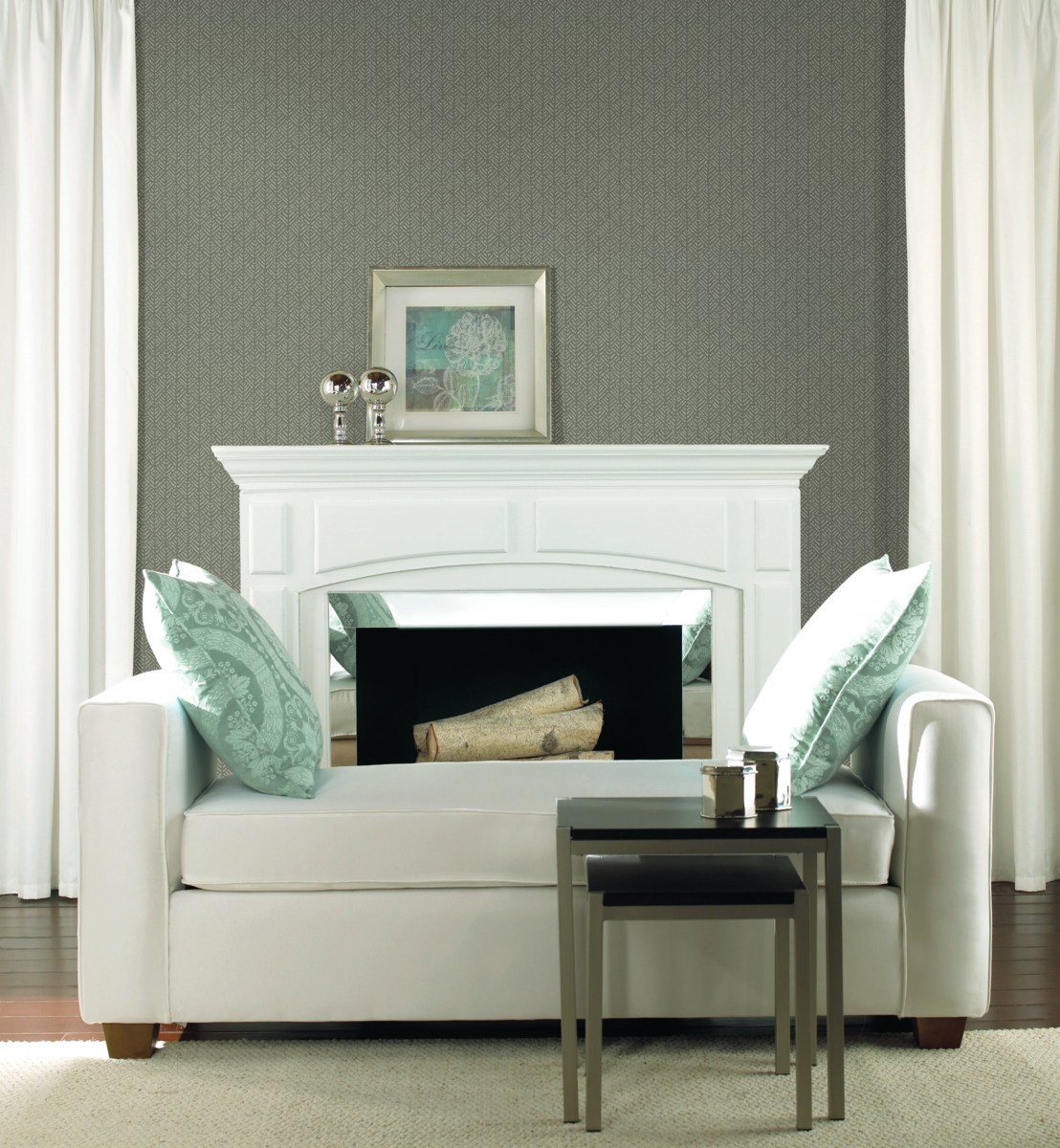 Обои Ronald Redding Handcrafted Naturals Woven Texture HC7583 фото в интерьере